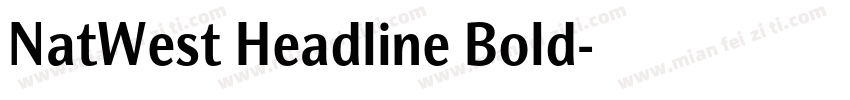 NatWest Headline Bold字体转换
